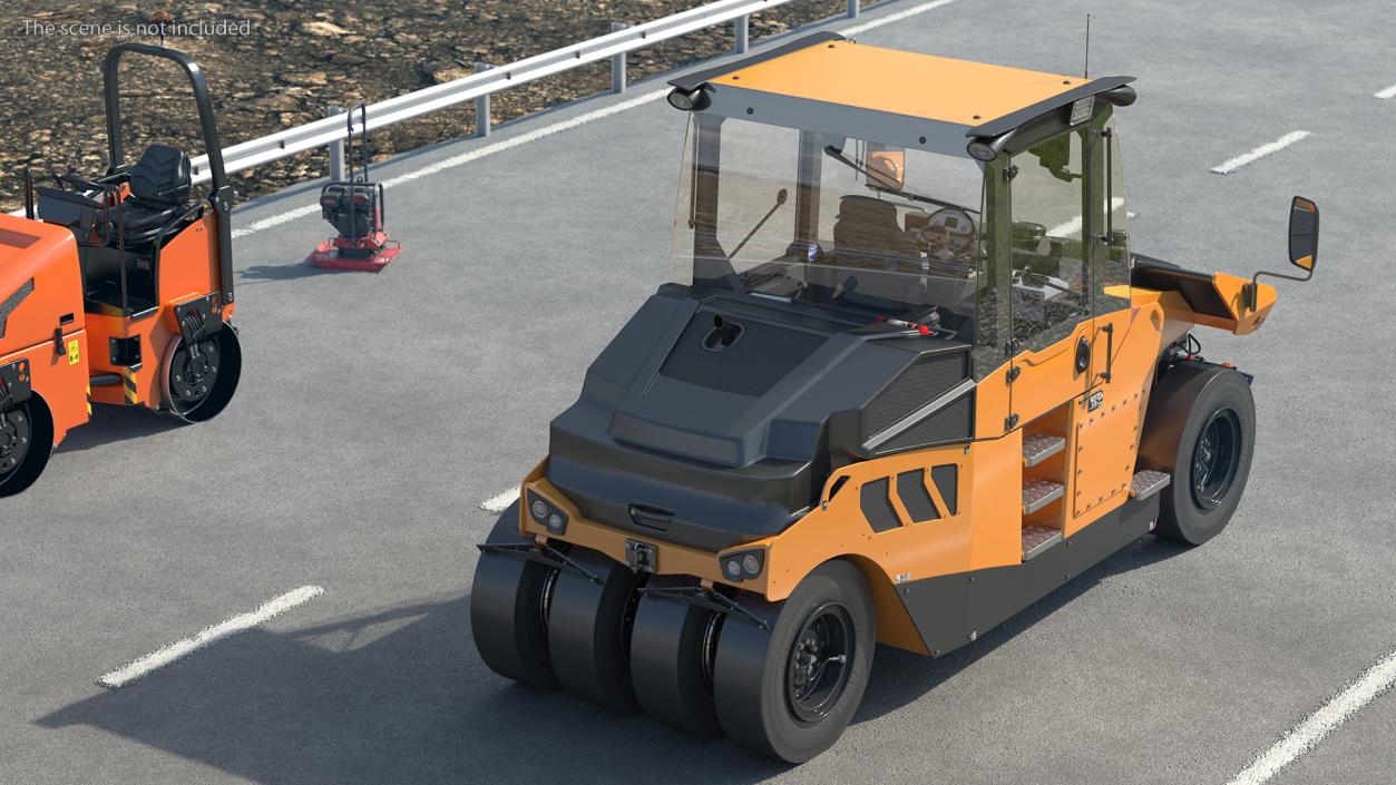 3D Rigged Road Compactors Collection model