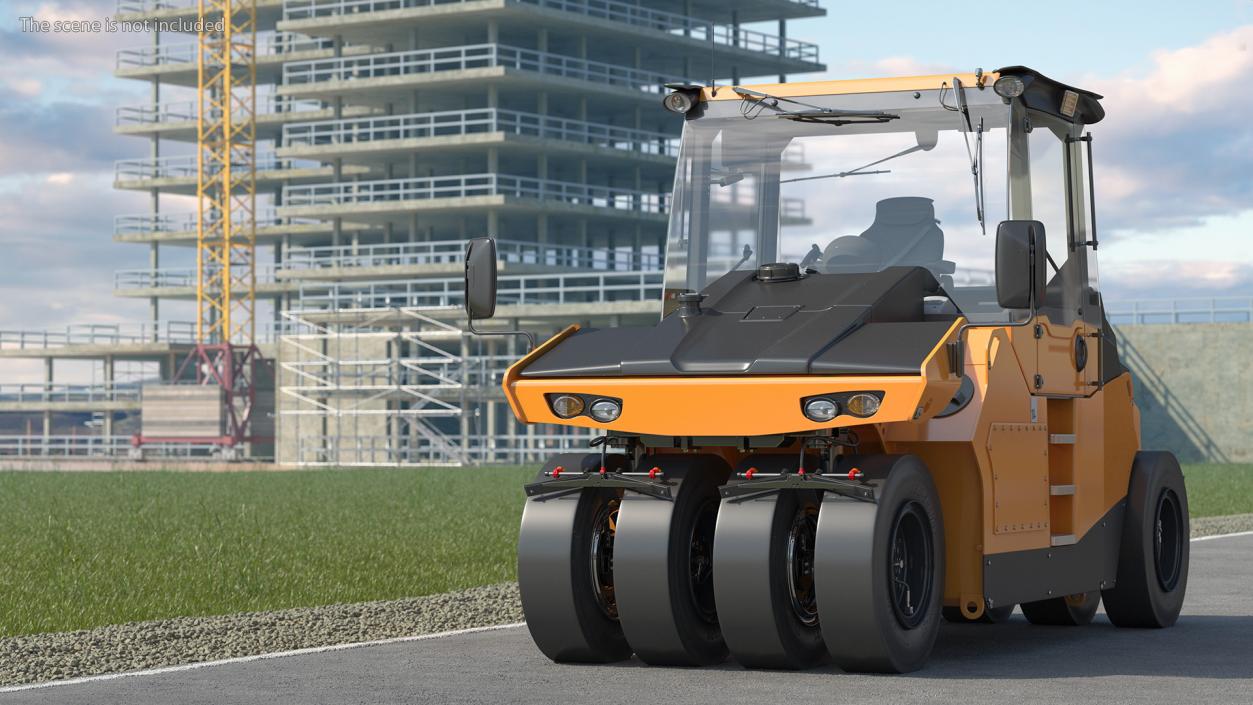 3D Rigged Road Compactors Collection model