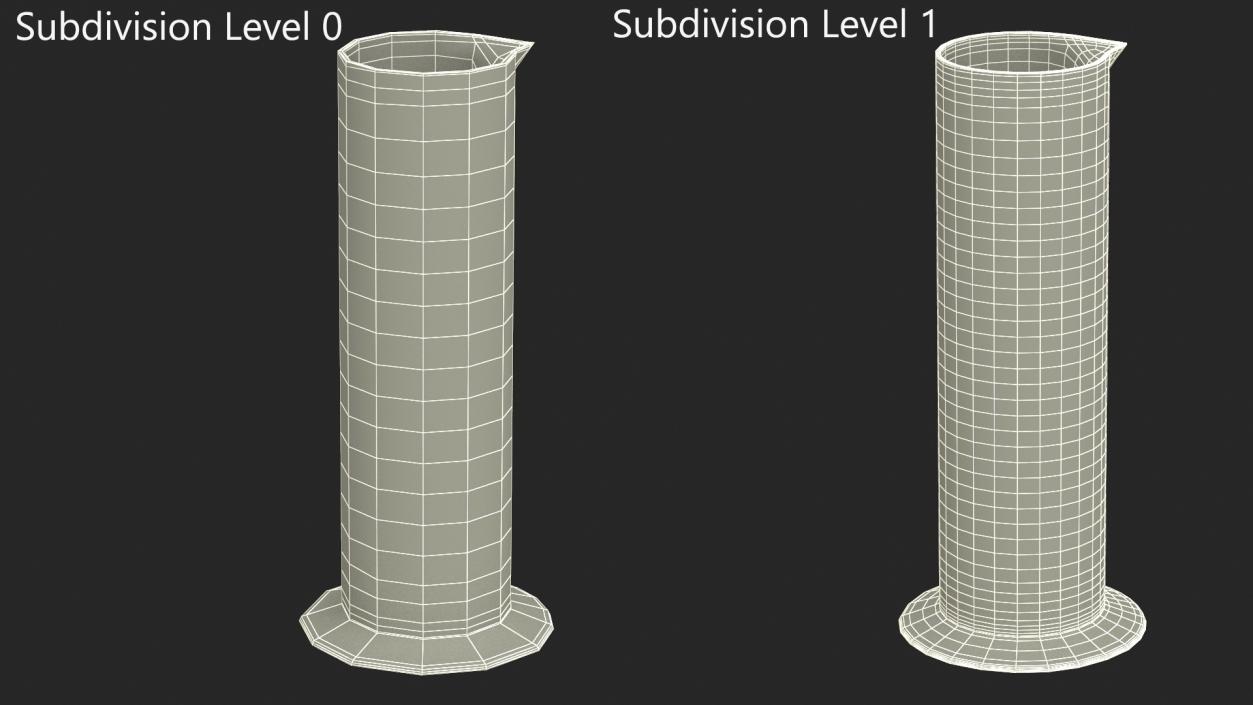 Lab Graduated Cylinder Flask Empty 3D model