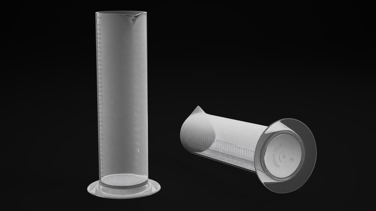 Lab Graduated Cylinder Flask Empty 3D model