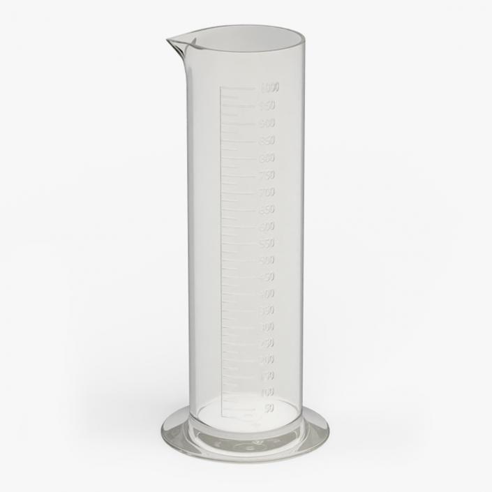 Lab Graduated Cylinder Flask Empty 3D model