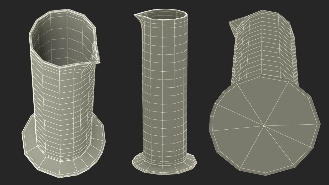 Lab Graduated Cylinder Flask Empty 3D model