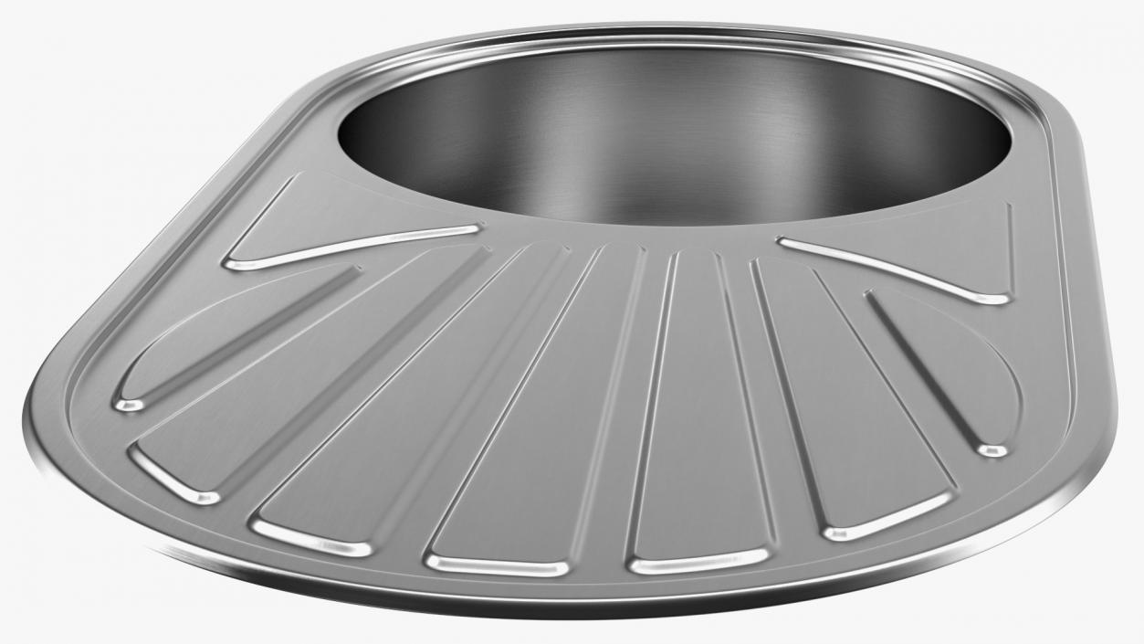 3D Single Bowl Inset Sink with Drainboard model