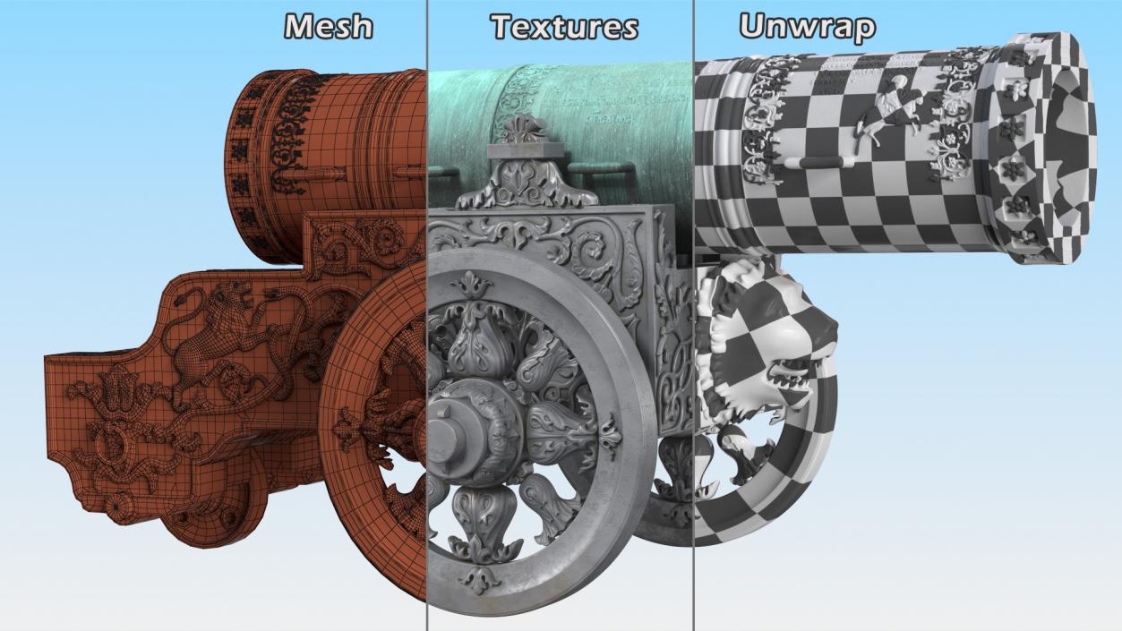 3D Artillery Cannons Collection model