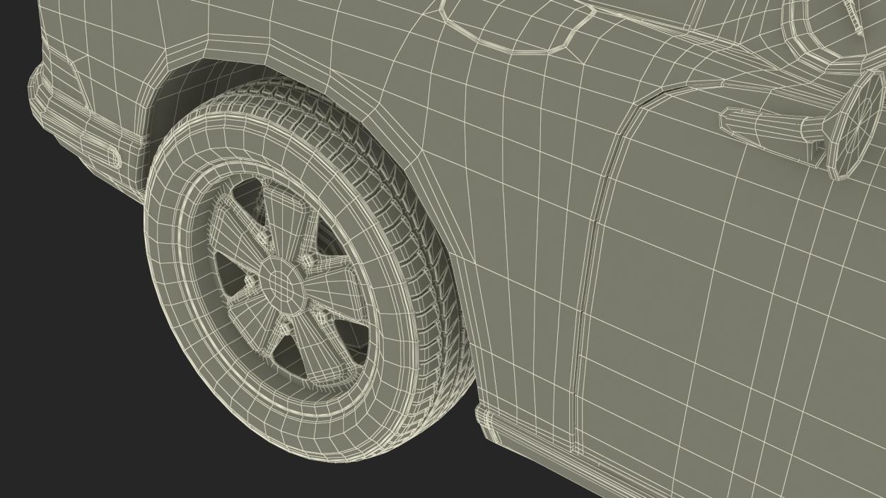 3D White Porsche 911 1968 Simplified model