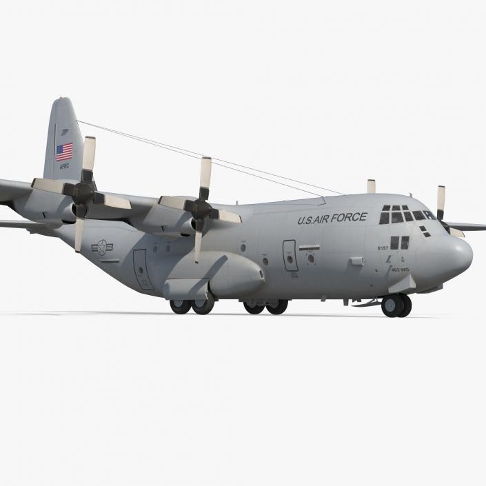 Lockheed C-130 Hercules US Military Transport Aircraft 3D model