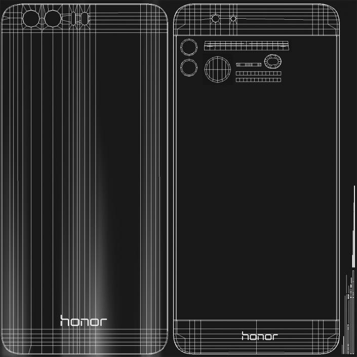 Huawei Honor 8 Midnight Black 3D model