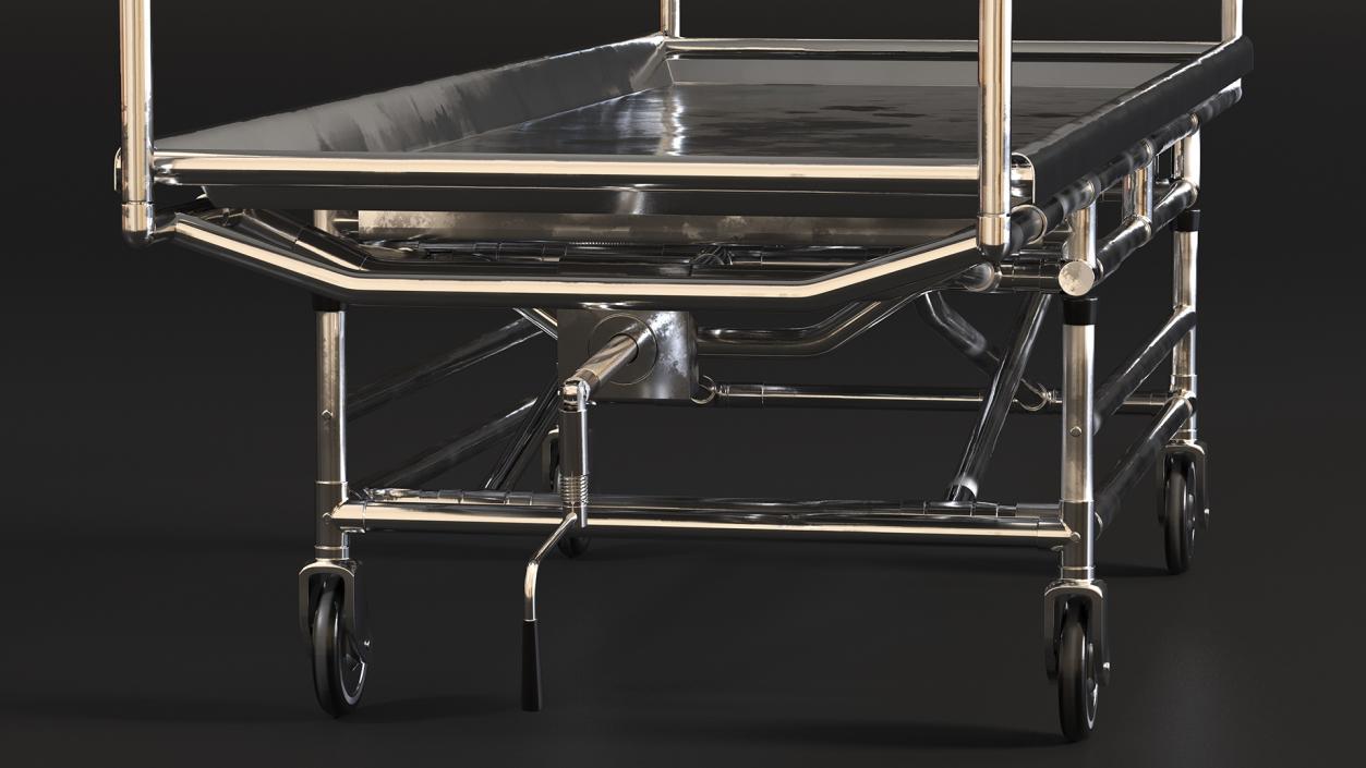 3D model Covered Mortuary Gurney Rigged