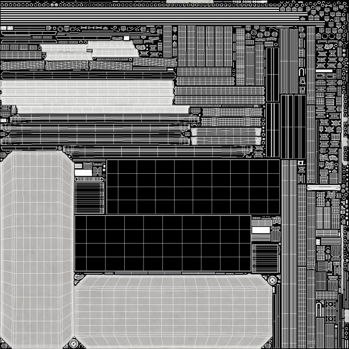 3D model Covered Mortuary Gurney Rigged