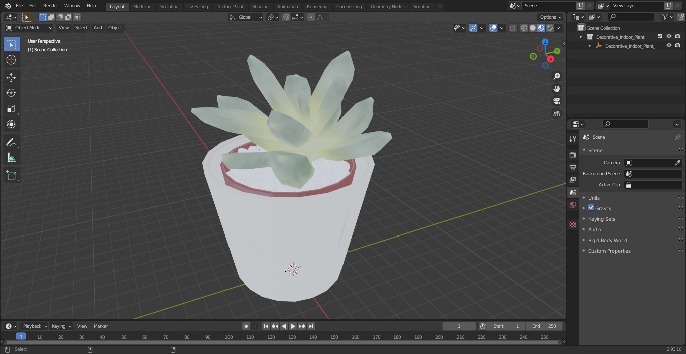 3D Decorative Indoor Plant model