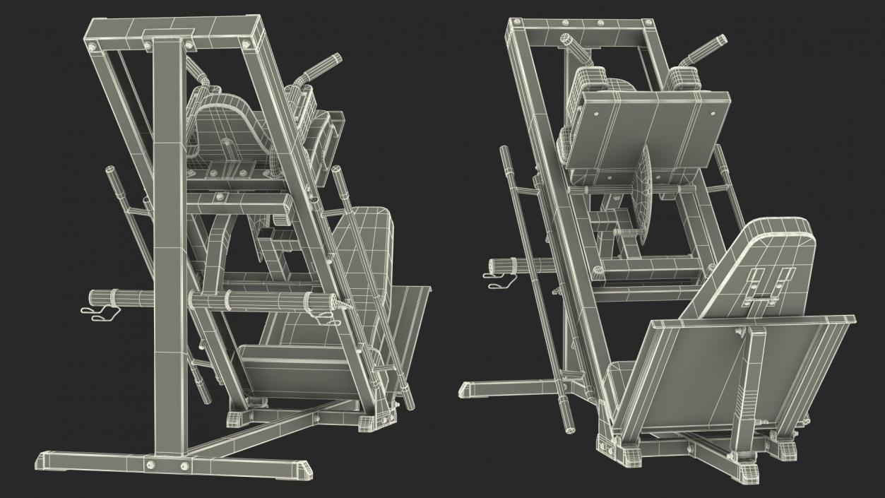 Leg Press and Hack Squat Machine 3D