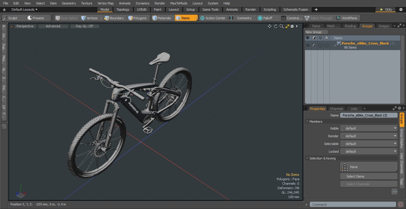 3D model Porsche eBike Cross Black