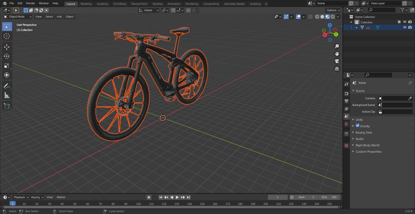 3D model Porsche eBike Cross Black