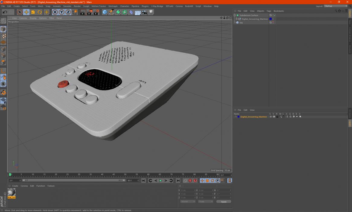 3D model Digital Answering Machine