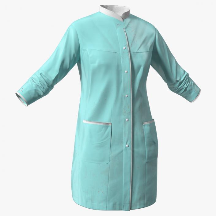 Female Doctor Coat Blood Stained 3D