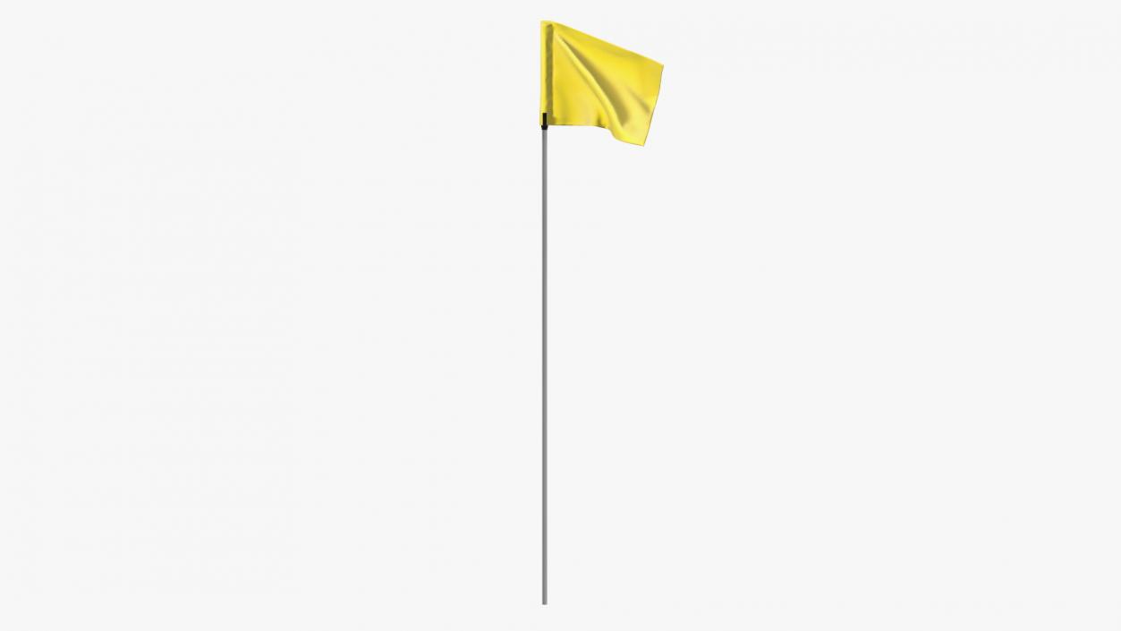 3D Standard Yellow Nylon Golf Flag