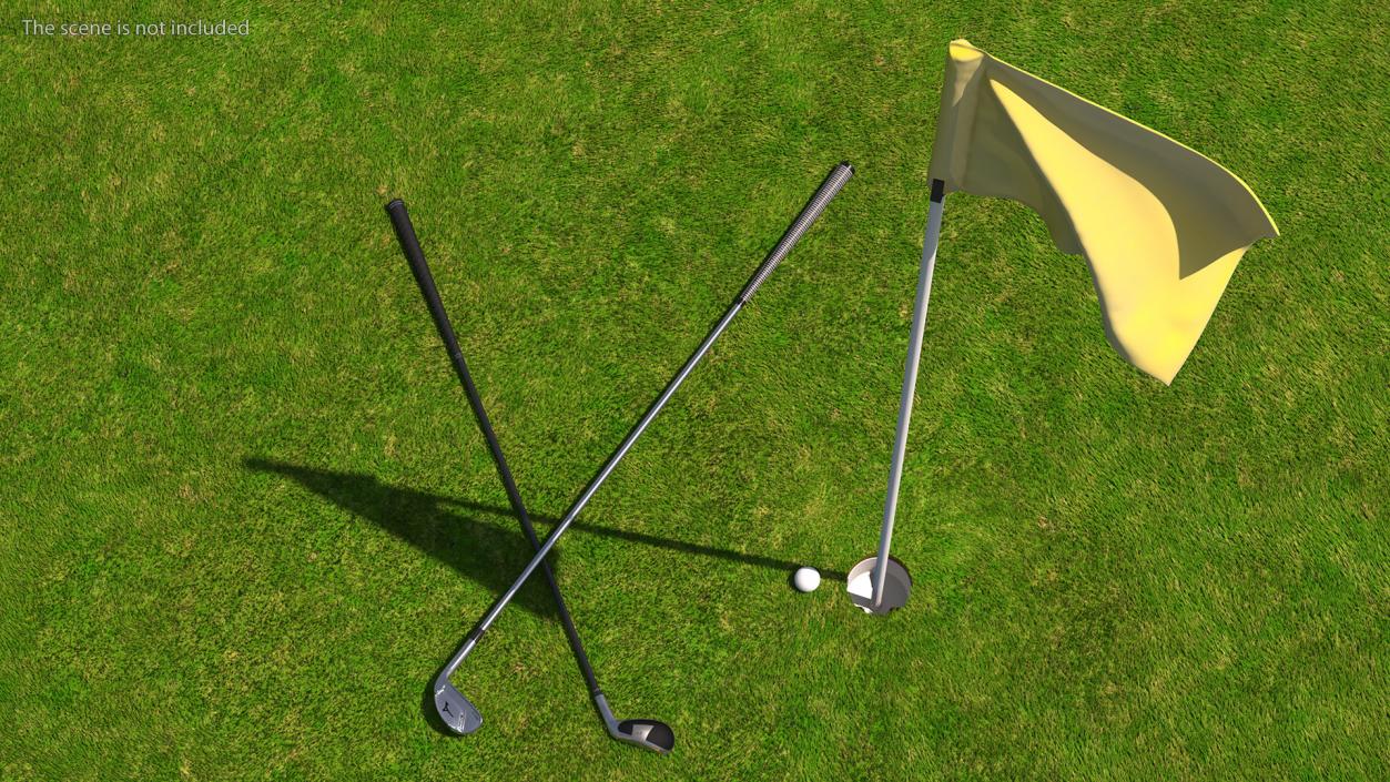 3D Standard Yellow Nylon Golf Flag