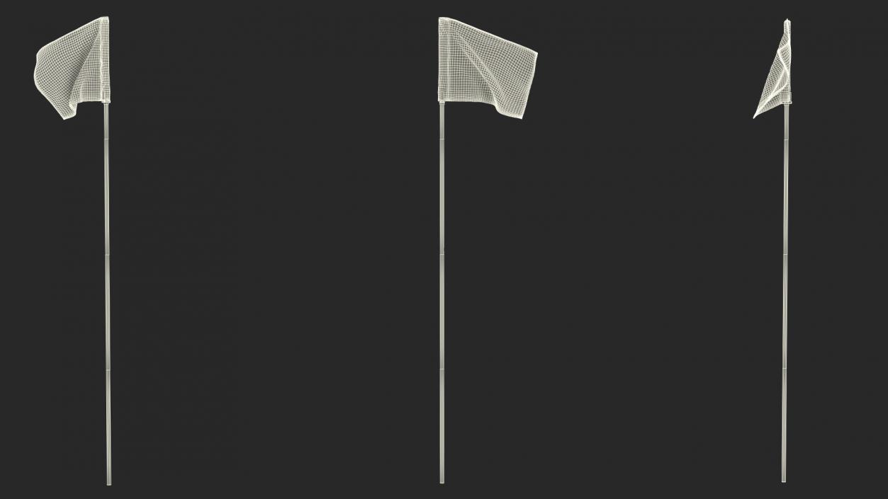 3D Standard Yellow Nylon Golf Flag