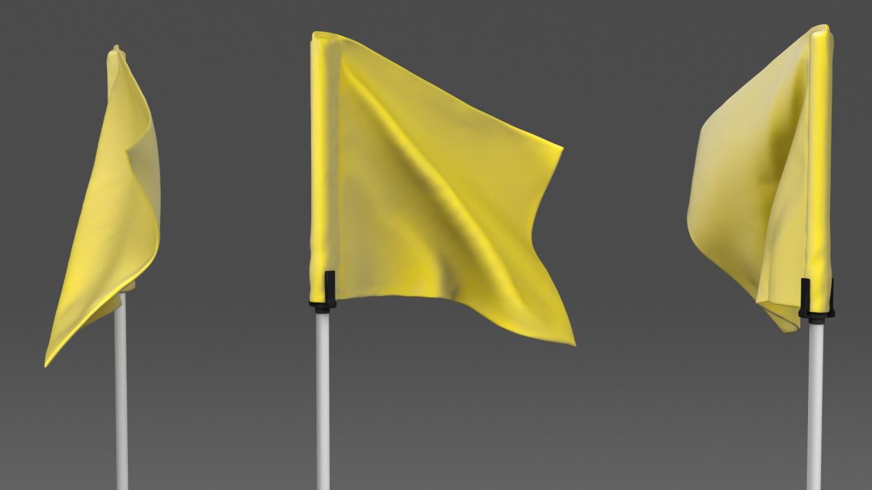 3D Standard Yellow Nylon Golf Flag