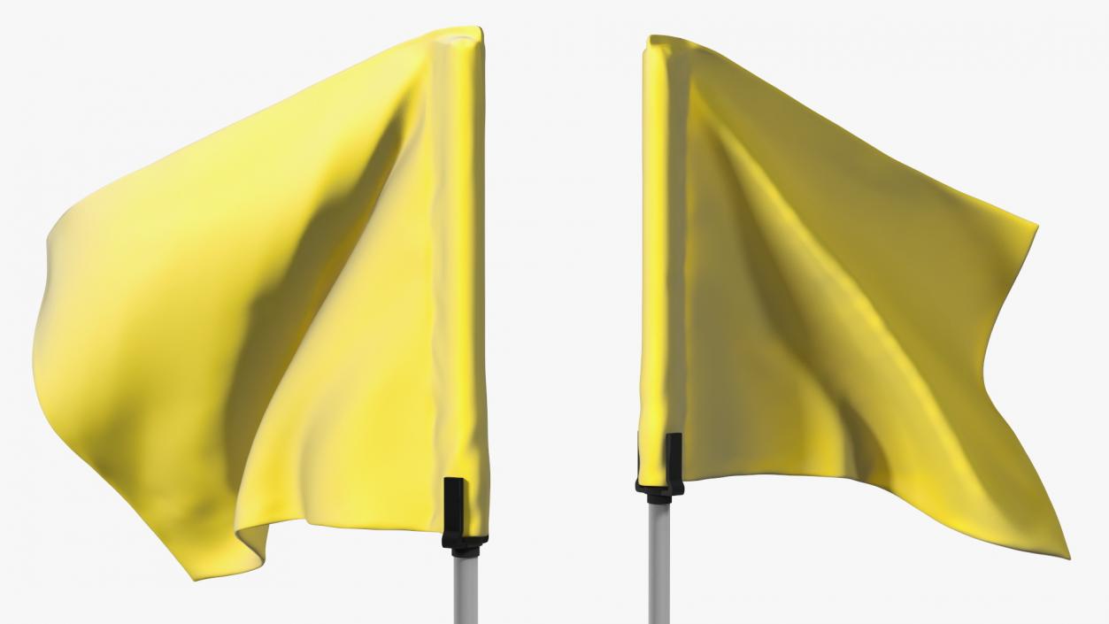 3D Standard Yellow Nylon Golf Flag