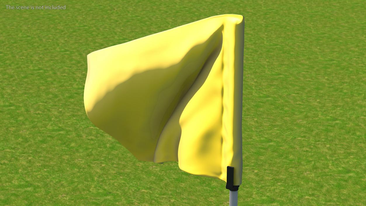 3D Standard Yellow Nylon Golf Flag