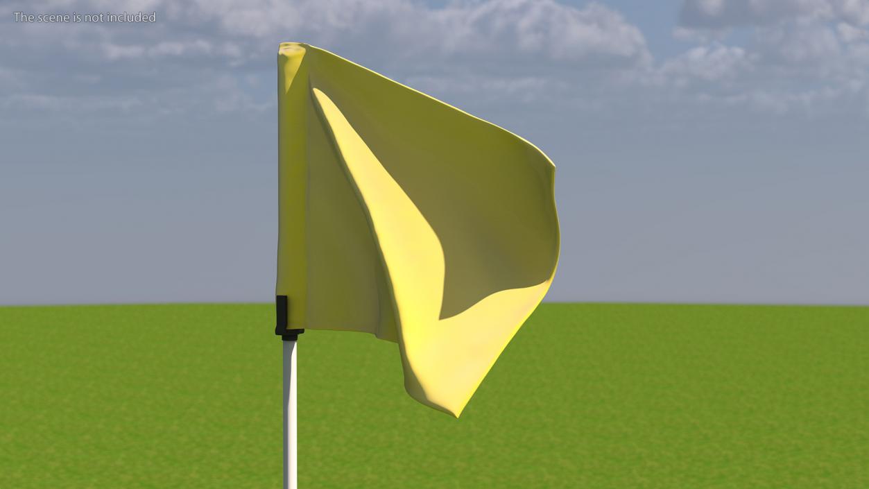 3D Standard Yellow Nylon Golf Flag