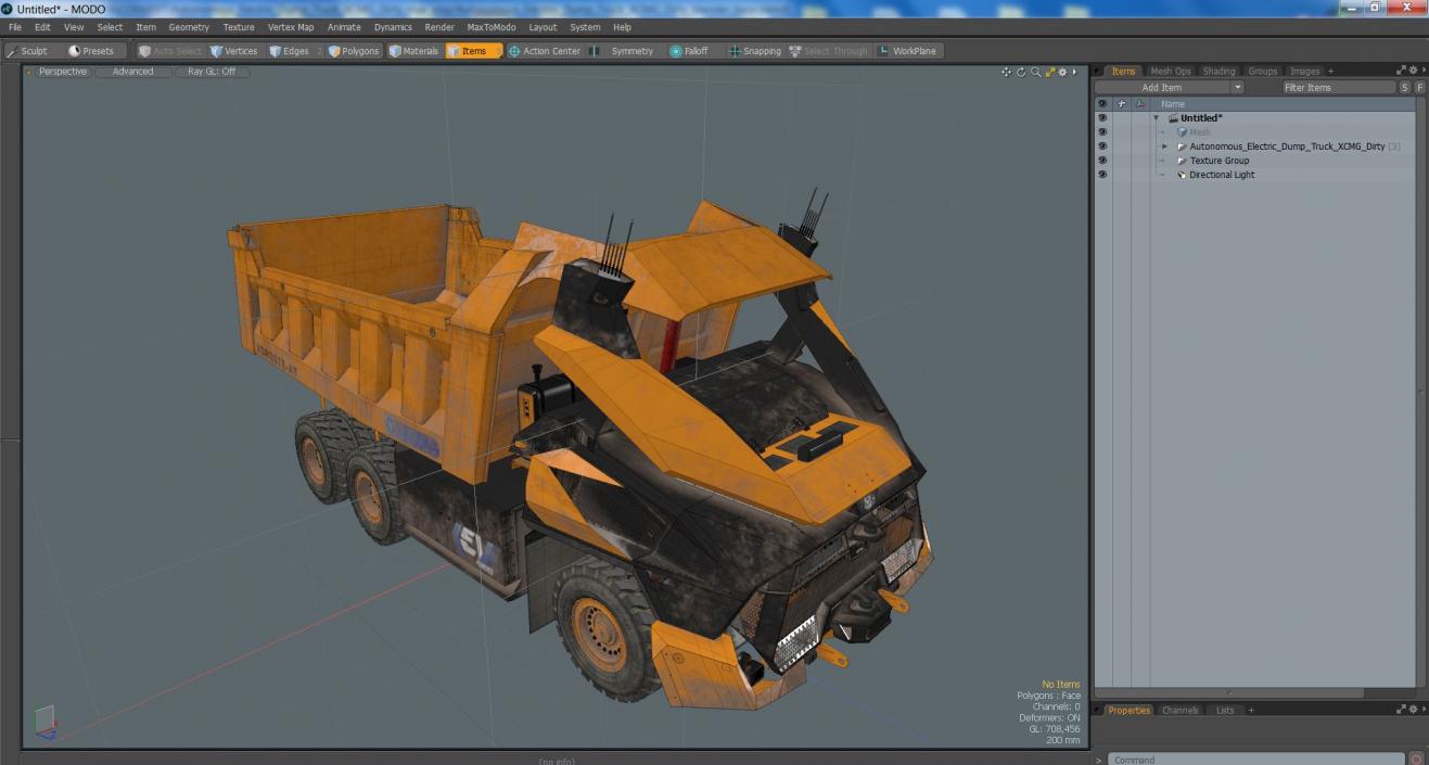 3D Autonomous Electric Dump Truck XCMG Dirty