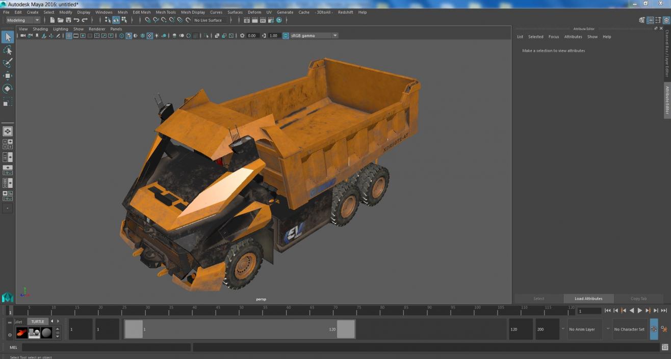 3D Autonomous Electric Dump Truck XCMG Dirty