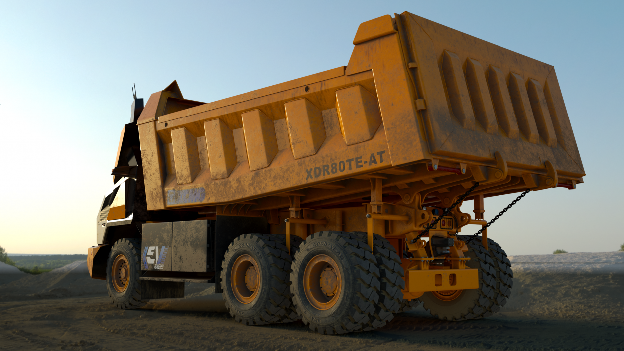 3D Autonomous Electric Dump Truck XCMG Dirty