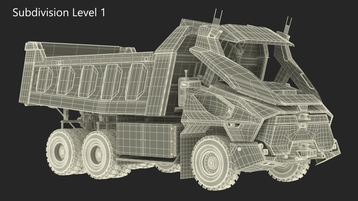 3D Autonomous Electric Dump Truck XCMG Dirty