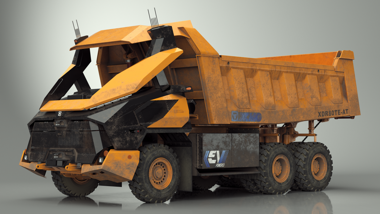 3D Autonomous Electric Dump Truck XCMG Dirty