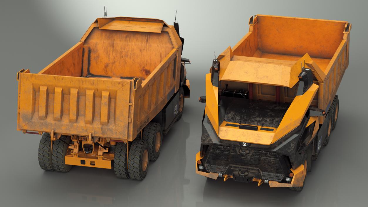 3D Autonomous Electric Dump Truck XCMG Dirty