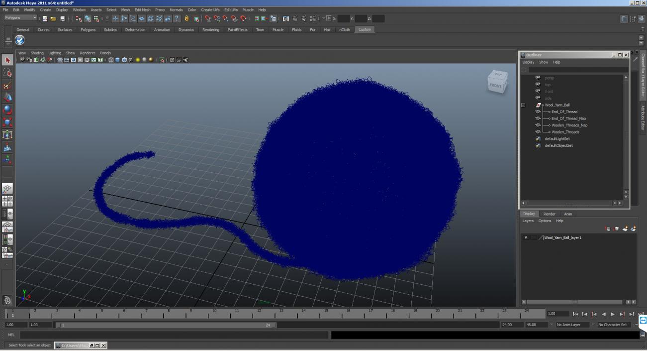 Wool Yarn Ball 3D model