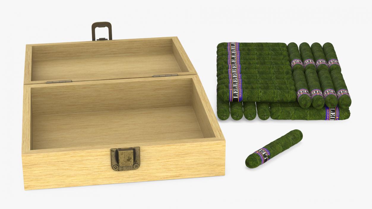 3D model Leira Cannabis Cigars Box Open