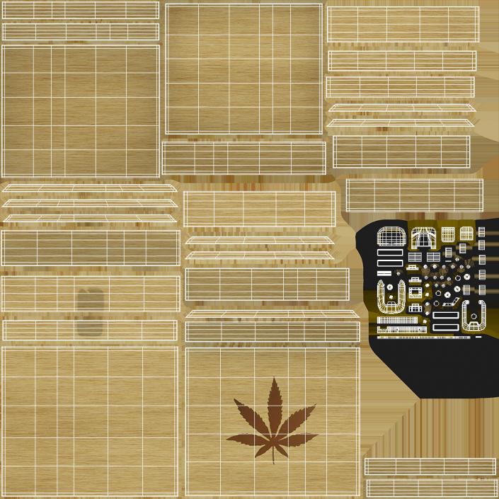 3D model Leira Cannabis Cigars Box Open