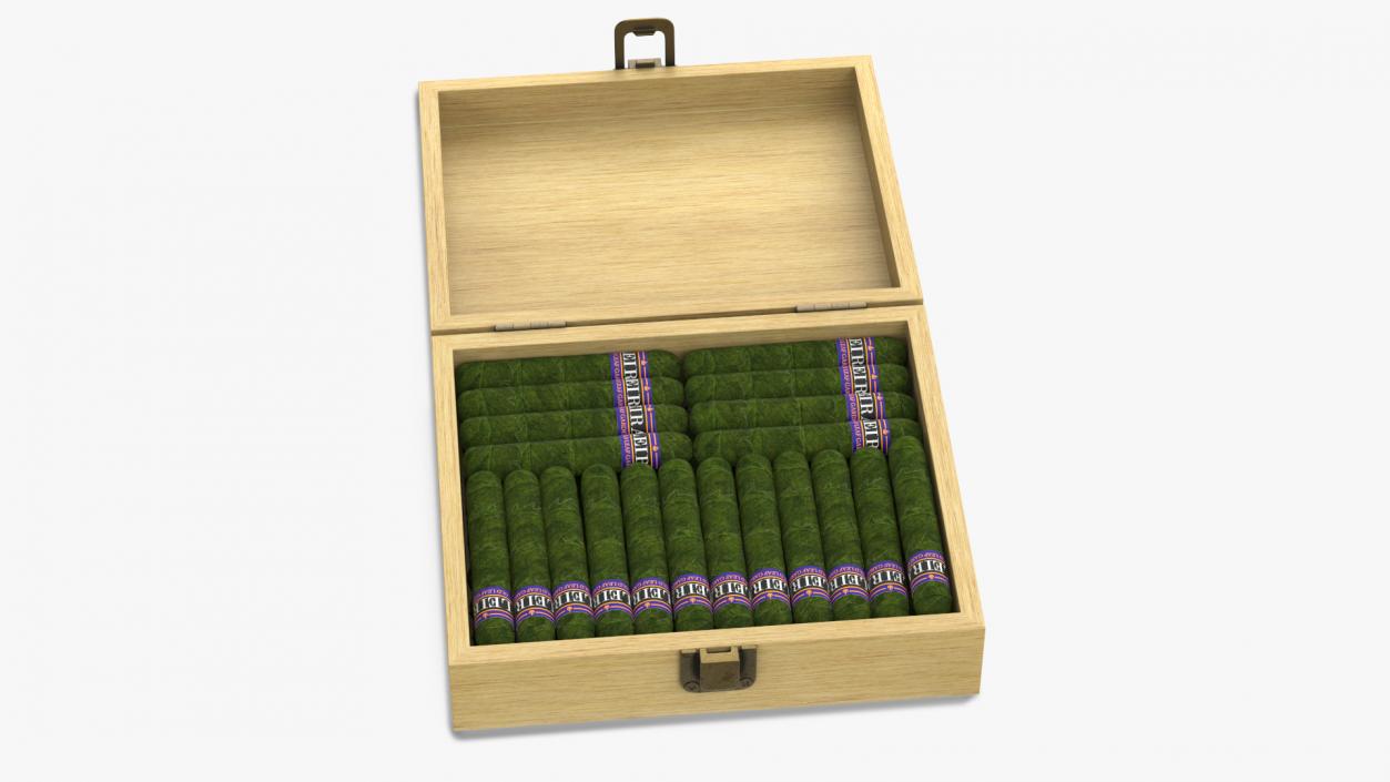 3D model Leira Cannabis Cigars Box Open