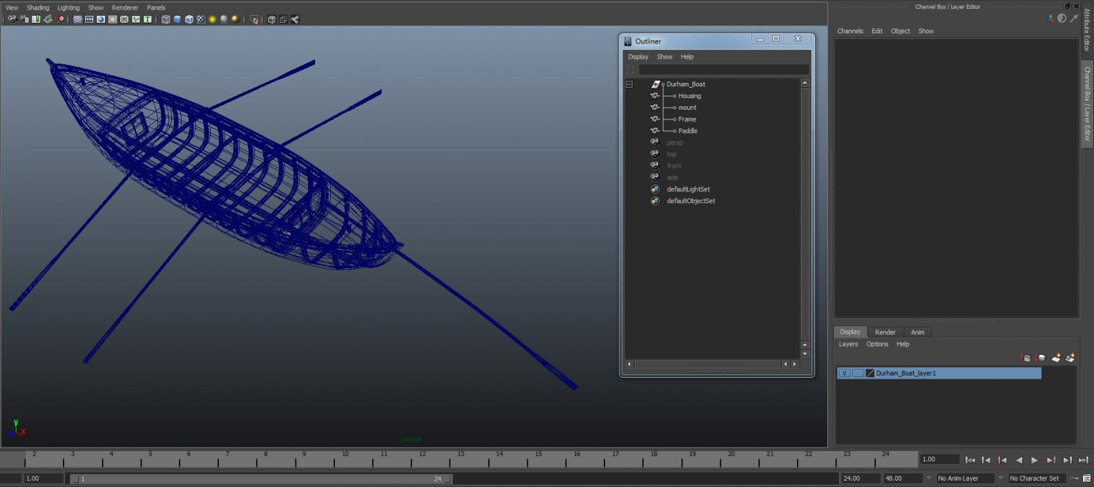 3D Durham Boat