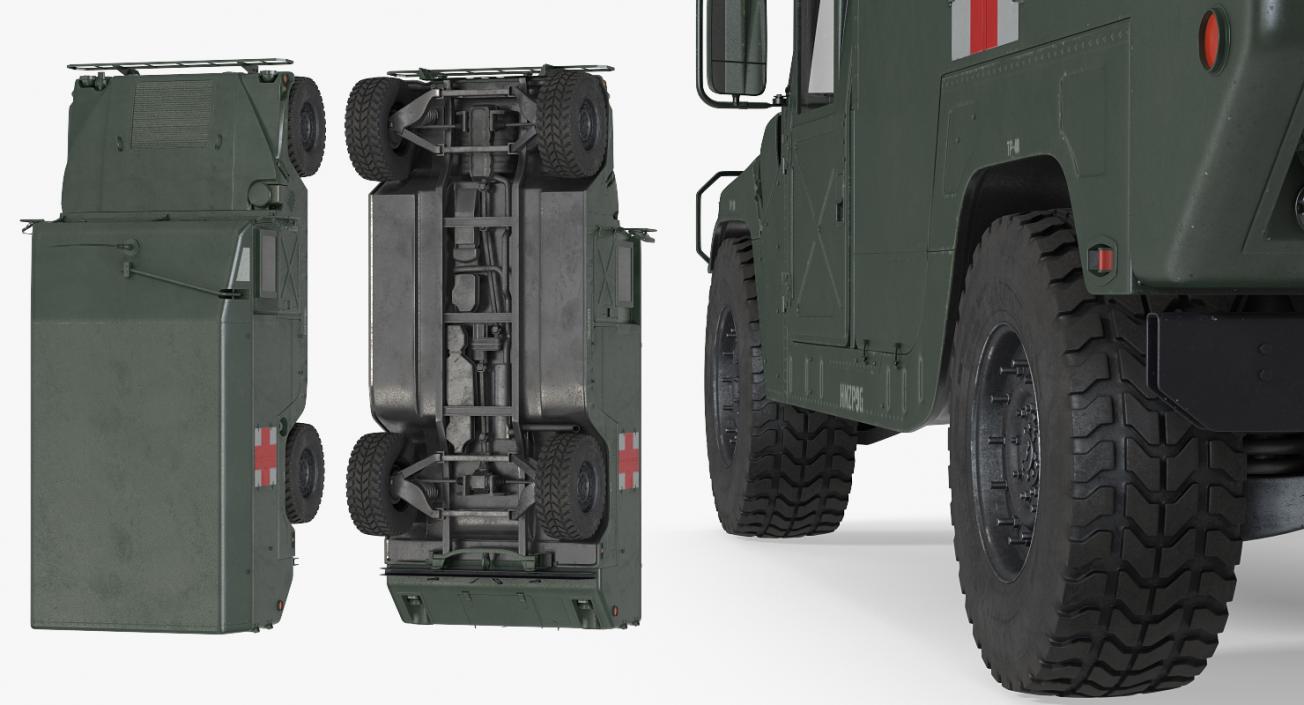 3D Ambulance Military Car HMMWV m996 model