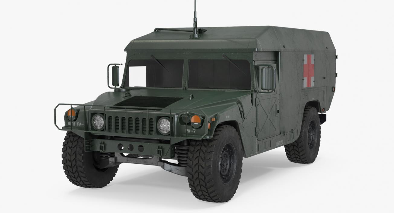 3D Ambulance Military Car HMMWV m996 model