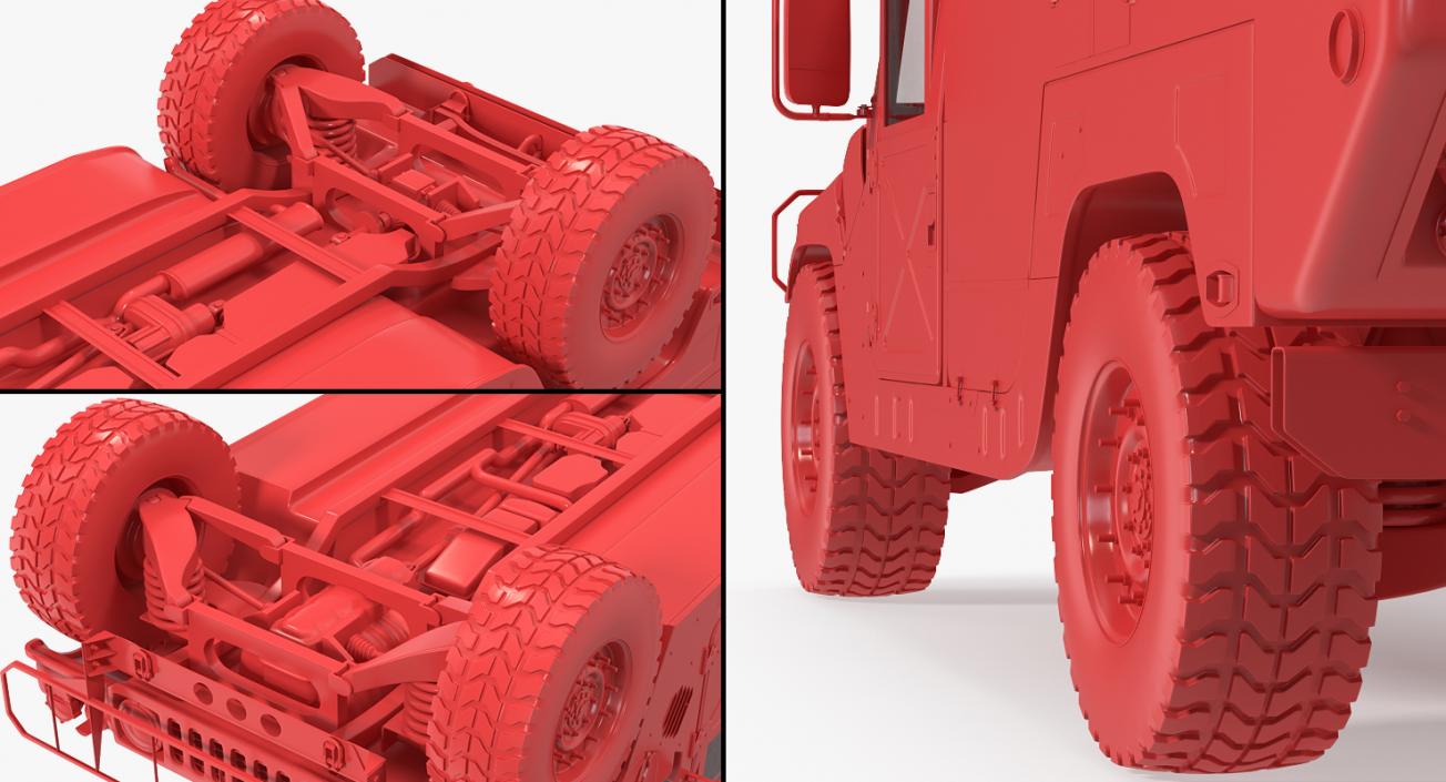 3D Ambulance Military Car HMMWV m996 model