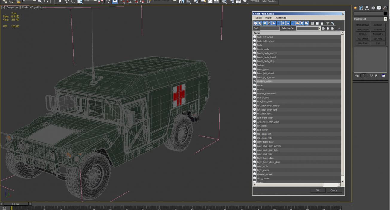 3D Ambulance Military Car HMMWV m996 model