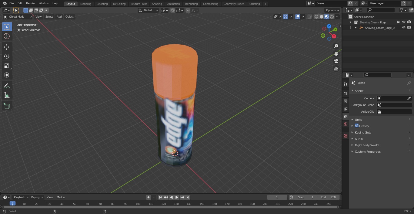 3D Shaving Cream Edge model