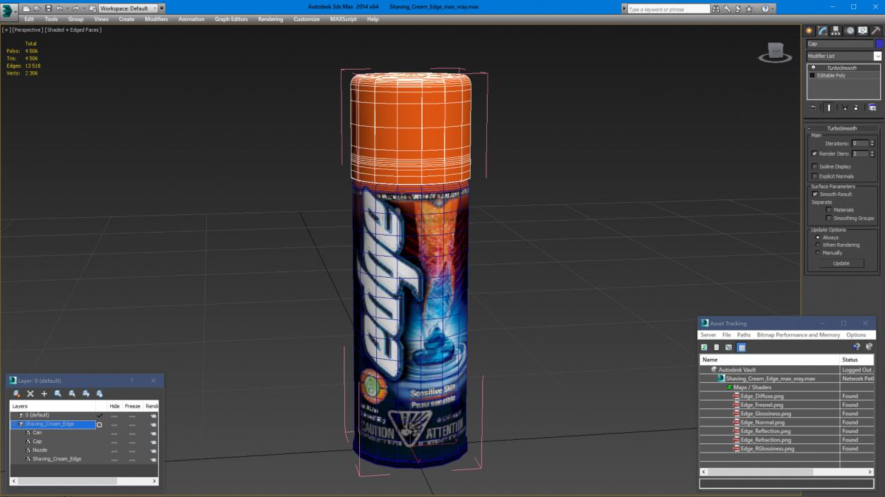 3D Shaving Cream Edge model