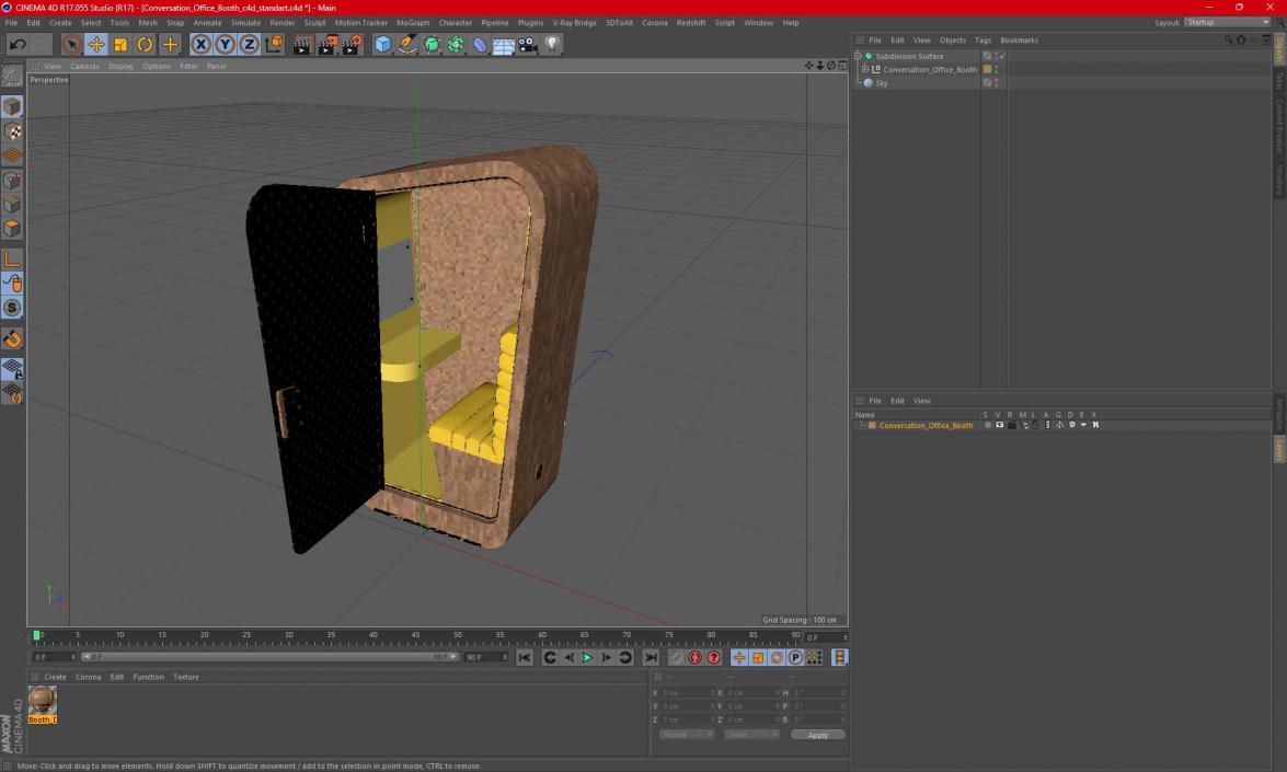 Conversation Office Booth 2 3D