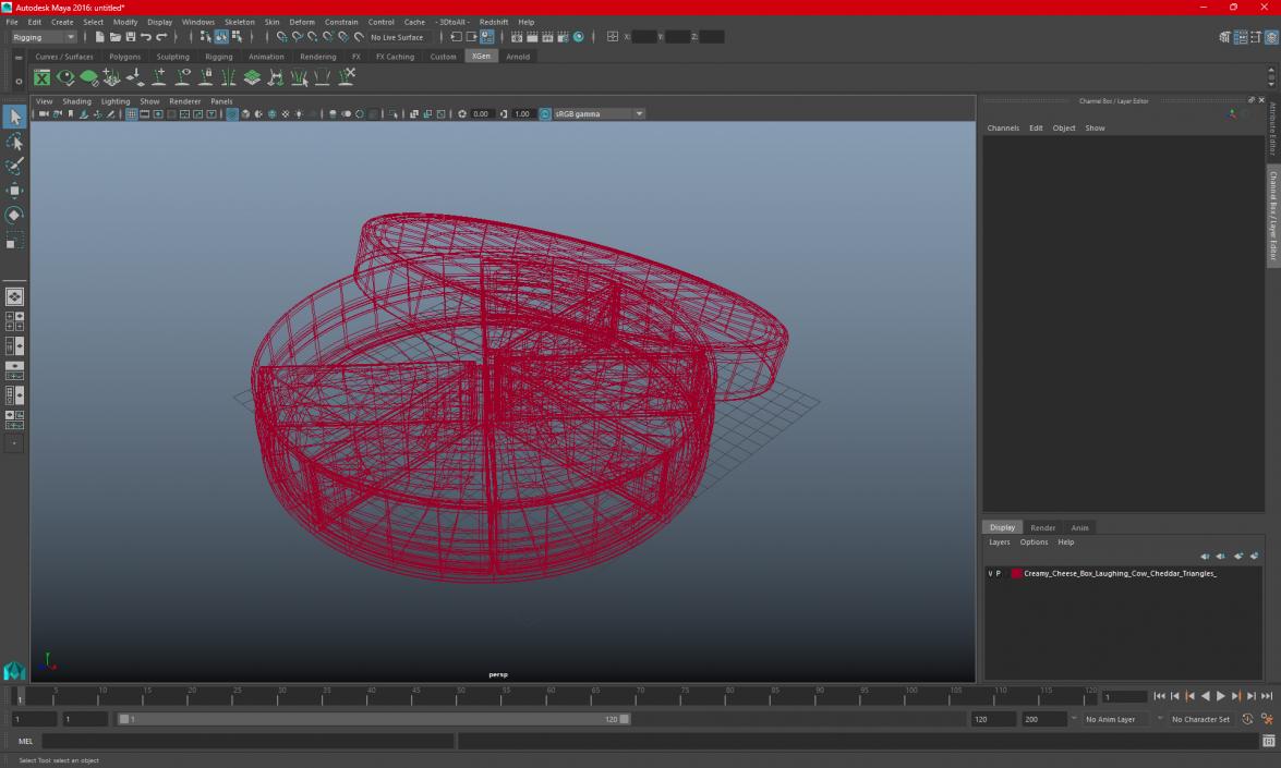 3D Round Box of Creamy Cheese Triangles