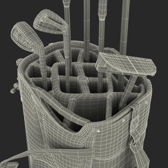 Golf Bag with Clubs 3D model