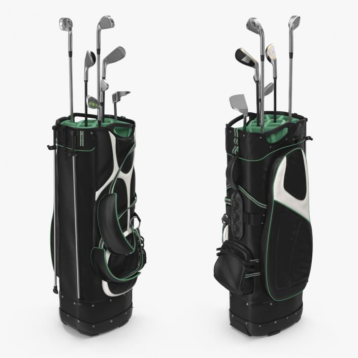 Golf Bag with Clubs 3D model