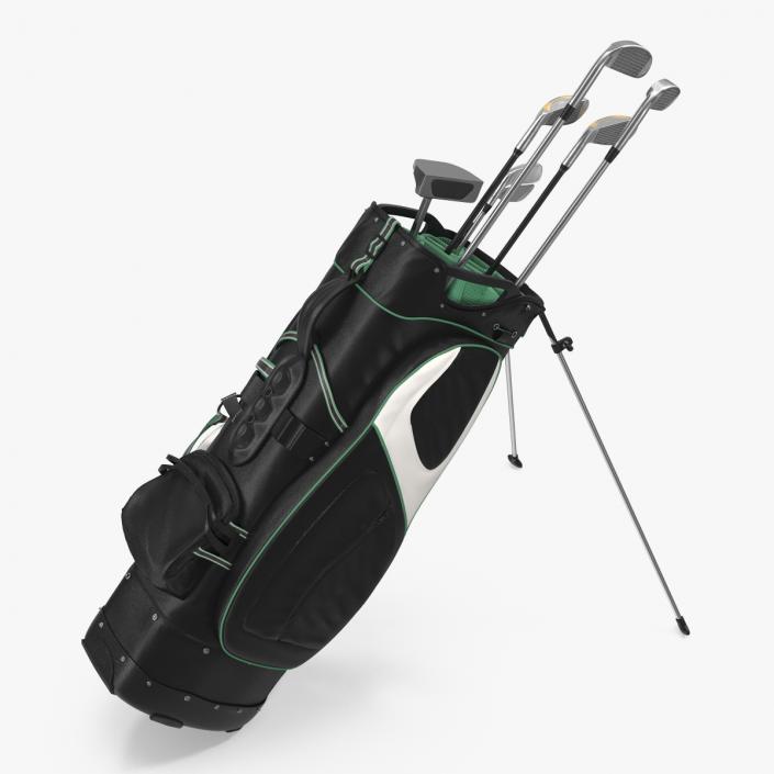 Golf Bag with Clubs 3D model