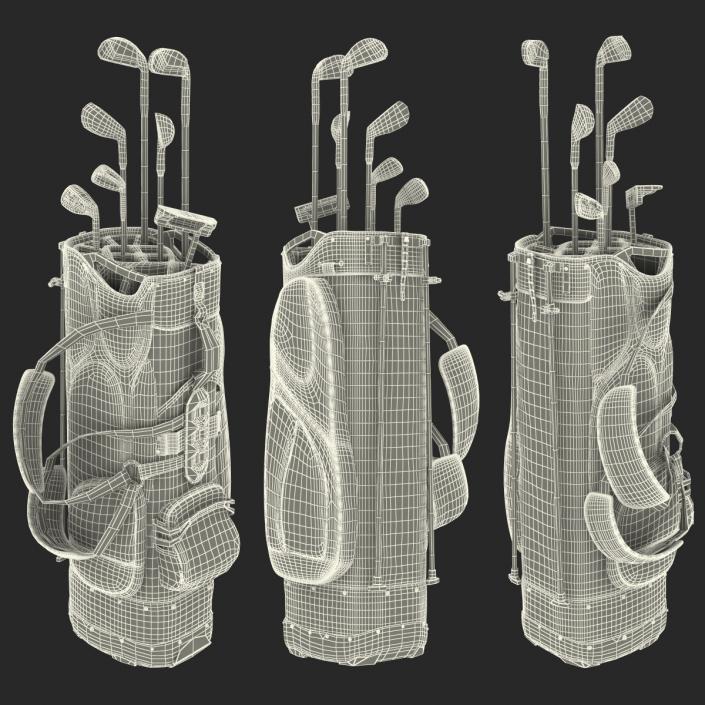 Golf Bag with Clubs 3D model