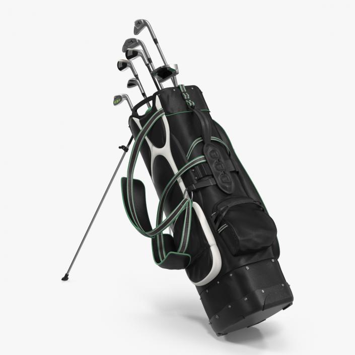 Golf Bag with Clubs 3D model